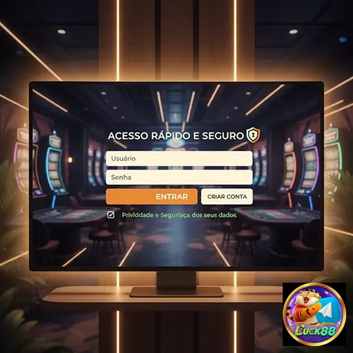 Tela de login da luck88 com acesso rápido e seguro.