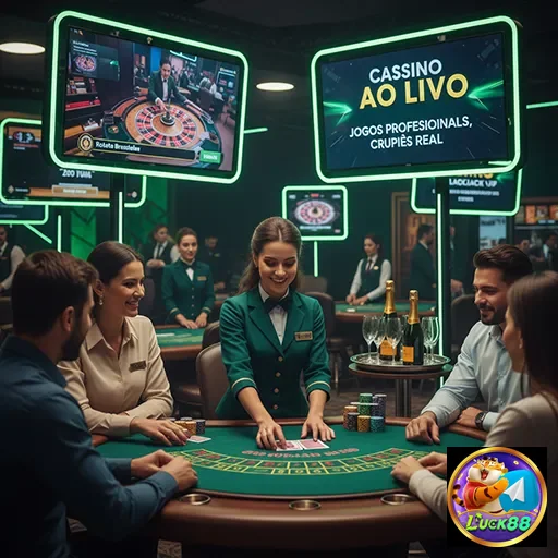 Jogadores vivendo a experiência VIP no cassino ao vivo luck88.