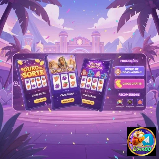 Imagem dos jogos da luck88 com foco em slots populares.