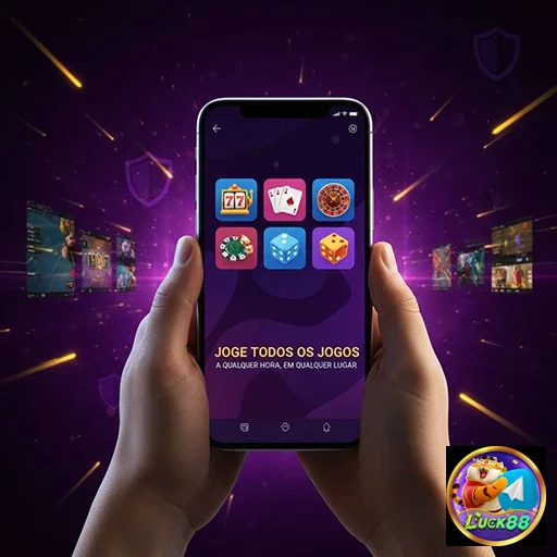 Usuário acessando jogos de slot no app luck88.