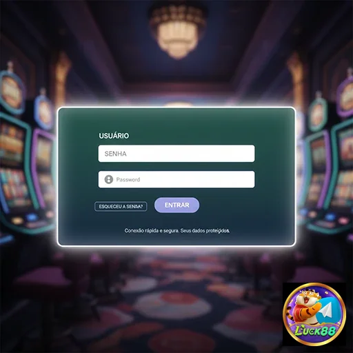 tela de login do site luck88 para acesso a jogos